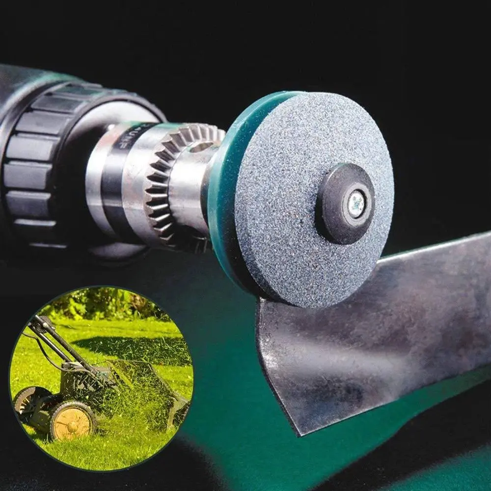 50MM Faster Lawn Mower Sharpener Lawnmower Blade Sharpener Universal Grinding Rotary Drill Cuts